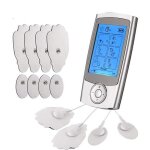 �lectrostimulateur tens - 5x - portable - batterie rechargeable - soulagement des douleurs - noir