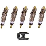 Obus de valve presta - schwalbe - lot de 5 - avec clé de montage - réparation vélo loisir - mixte Obus de valve presta - schwalbe - lot de 5 - avec clé de montage - réparation vélo loisir - mixte