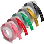 5xrubans de gaufrage color�s compatibles avec le ruban d�tiquettes dymo omega 9 mmx3 m ruban d�tiquettes ...