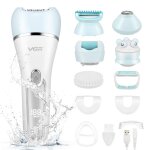 6 en 1 �pilateur �lectrique pour femme sans fil �cran led rechargeable wet and dry avec brosse exfoliante ...