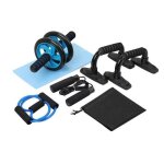 6 en 1 kit de appareils fitness avec roues ab + poigne de pompe + corde  sauter + tapis pour genou ...