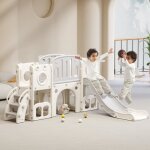 6 en 1 toboggan pour enfants avec panier de basketball aire de jeux dextrieur et lintrieur pour enfant ...