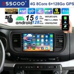 6 + 128g carplay 4g multim�dia vid�o pour toyota proace peugeot expert citro�n jumpy android 2din autoradio ...