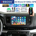 6 + 128g carplay bluetooth 4g multim�dia vid�o pour toyota proace peugeot expert citro�n jumpy android ...