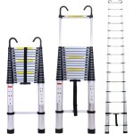 6. 2m Échelle télescopique avec 2 crochets amovibles portable Échelle pliant en aluminium telescopic ... 6. 2m Échelle télescopique avec 2 crochets amovibles portable Échelle pliant en aluminium telescopic ...