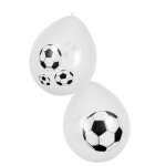 6 ballons foot party 25 cm - blanc