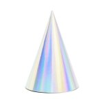 Chapeaux de f�te - iridescent - lot de 6 - 10 x 16 cm - accessoire de d�guisement - d�coration de table ...
