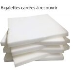 Galette de chaise carre - artapisserie. fr - 40x40x3cm - blanc - dhoussable - intrieur