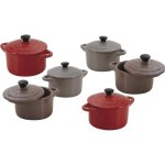 Mini cocottes - non sp�cifi� - 8. 5 cm - c�ramique - compatibles four traditionnel - set de 6