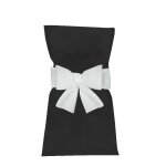 6 noeuds pour housse de chaise - blanc blanc