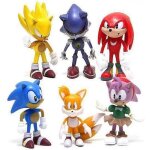6 pcs 1th gnration sonic the hedgehog collection figurine modle jouet pvc jouet personnages poupe ...