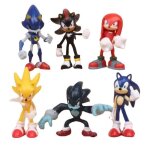 6 pcs 2th gnration sonic the hedgehog collection figurine modle jouet pvc jouet personnages poupe ...