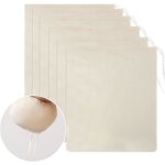 6 pcs 30 x 35cm petits sacs rutilisables sac tissu coton filtre lavable sachet etamine a confiture pour ...