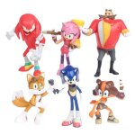 6 pcs 3th gnration sonic the hedgehog collection figurine modle jouet pvc jouet personnages poupe ...