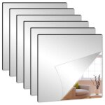 6 pcs miroirs muraux en acrylique pleine longueur - auto - adh�sifs - pour maison entra�nement salle ...