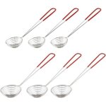 6 pcs passoire cuillre de cuisine en acier inoxydable passoire  fondue chinoise epuisette  fondue ...