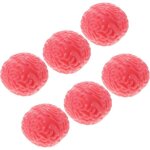 6 pi�ces cerveau balle anti - stress pour d�cor toyd cerveaux simul�s mod�le r�aliste cerveau humain ...