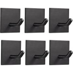 6 pices crochet adhsif mural porte serviette auto - adhsif 3m en acier inox impermable antirouille ...