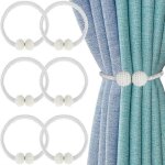 Embrasse de rideaux - non spcifi - 6 pices - polyester - aimant - gris