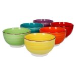 6 picesensemble de bols  muesli bol de service de couleur unie 650 ml bol  dessert plats en faence ...