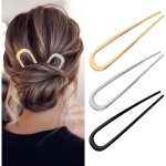 6 pices french hair pin pour cheveux pais u fourchette  cheveux chignon pour femmes filles accessoires ...