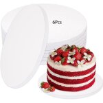 6 pi�ces plateau gateau 12mm support gateau rond non collant cake board 30 cm r�utilisables disque gateau ...