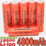 6 pile accu rechargeable 18650 3. 7v 4800mah li - ion batterie - qualite pro #25 6 pile accu rechargeable 18650 3. 7v 4800mah li - ion batterie - qualite pro #25
