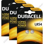 6 piles lr54 duracell bouton alcaline 1. 5v