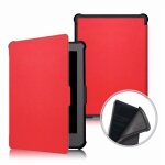 6 - pouces liseuse kobo clara hd coque - housse en cuir pu et silicone tpu tui  rabat coque pour kobo ...