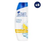 6 shampoings citrus fresh 330ml - head & shoulders
