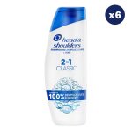 6 shampoings classic 2en1 300ml - head & shoulders