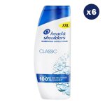 6 shampoings classic 625ml - head & shoulders