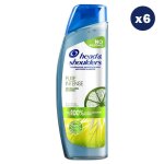 6 shampoings pure intense sbo - rgulateur 250ml - head & shoulders