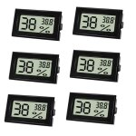 6 thermom�tres / hygrom�tres digitaux int�rieur lcd - pour chambre b�b� / maison / bureau / cave