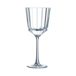 6 verres  pied de table 25cl macassar - cristal darques - verre ultra transparent au design vintage