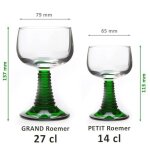 6 verres  vin dalsace roemer grand modle 27cl