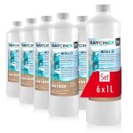 6 x 1 l anti - mtaux 60% pour piscine - en bouteilles de 1 l