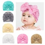 Lot de 6 bandeaux b�b� fille en dentelle - elastic hoops - convient de 0 � 3 ans - 6 couleurs assorties ...