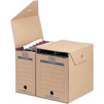 Bote darchivage pour dossier suspendu - elba - tric system maxi - marron - format a4