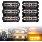 6 x led feux stroboscopique 12v 24v led lampe flash stroboscope feux clignotant warining beacon lights ...
