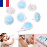 6 x protection de s�curit� enfant b�b� cache prise �lectrique rotation verrou