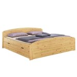Lit adulte extra haut pin massif 180x200 idal pour les personnes ges tiroirs sommier 60. 50 - 18fv ...