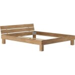 Cadre de lit adulte moderne en hêtre massif naturel huilé 180x200 sans literie 60. 86 - 18or Cadre de lit adulte moderne en hêtre massif naturel huilé 180x200 sans literie 60. 86 - 18or