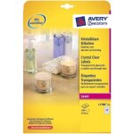 �tiquettes transparentes - avery - l7780 - 25 - � 40 mm - 600 pi�ces - adh�rence permanente