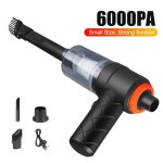 6000pa - aspirateur de voiture puissant sans fil - aspirateur voiture - avec 3 buses