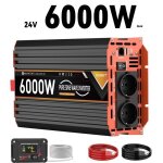 6000w onduleur pur sinus - dc 24v � ac convertisseur sinuso�dal pur - lcd