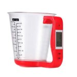 600ml pichet doseur numrique - balance lectronique - thermomtre avec cran lcd - pour cuisine (red) ...