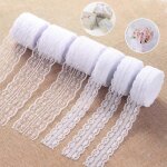 60m 6 rouleaux de ruban en dentelle vintage floral blanche (10m / chacun) dentelle pour diy couture bordure ...