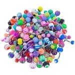 60pcs boules assorties piercing langue color titiller anneau bars carosserie piercing bijoux multi utilisatio ...