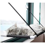 Hamac pour chat - 60x31cm - noir - amovible - ventouse